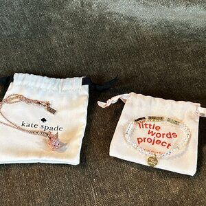 Kate Spade Imagination When Pigs Flying Necklace and Little Words Bracelet
